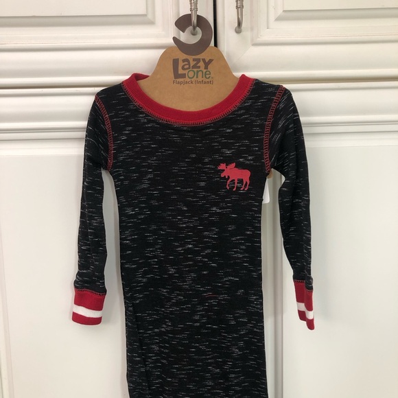 NWT Lazy One Plaid Moose Caboose Flapjack Union Suit - Picture 4 of 11